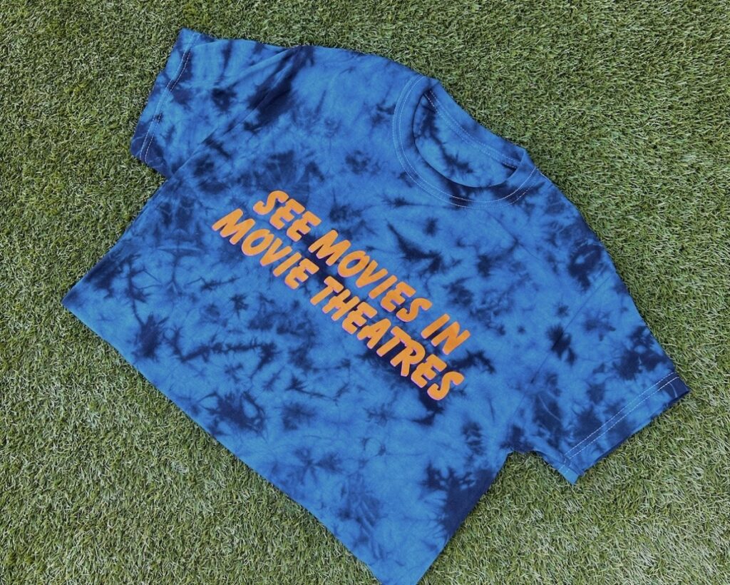 See Movies Shirt Light Blue Tie Dye American Cinematheque